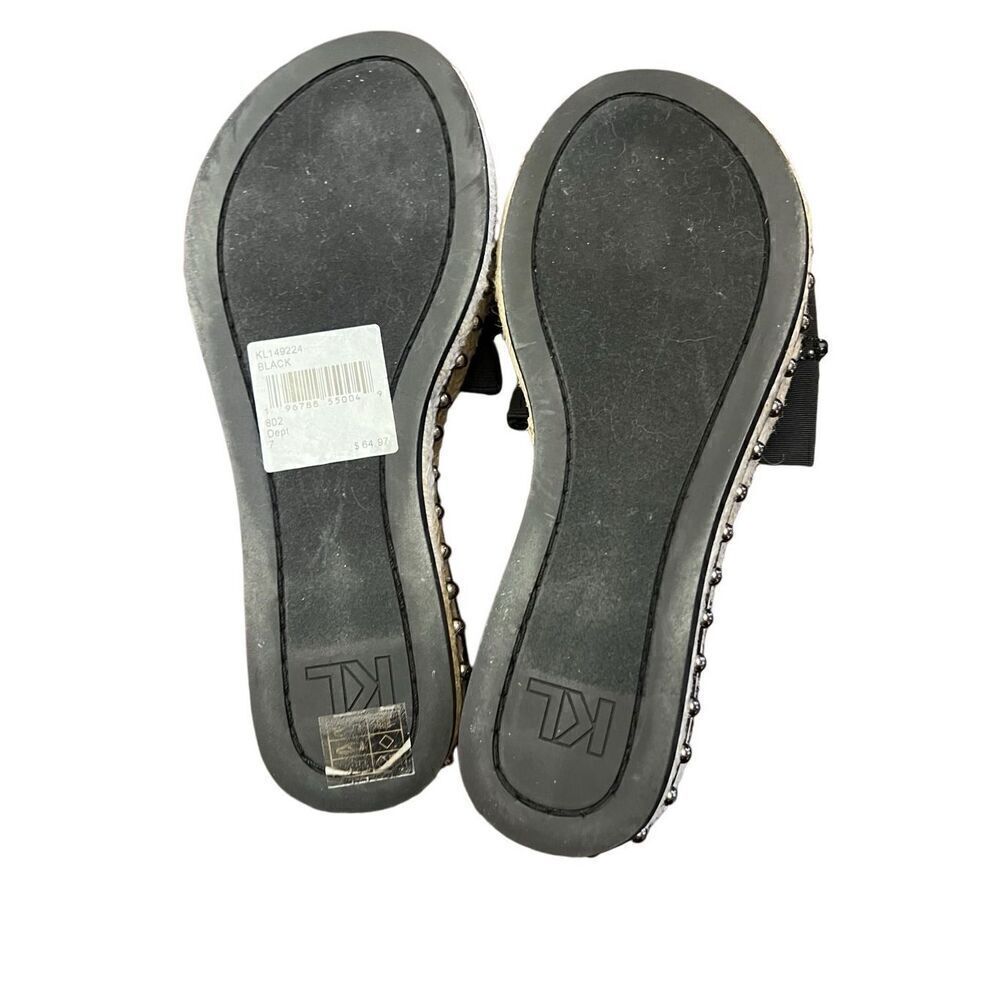 Karl Lagerfeld NWT Kamara Pearl Embellished Slip on Rope platform Size 7 - Picture 6 of 6